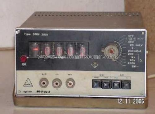 AC/DC Univerzal Meter DMM 2001; GANZ Árammérögyár; G (ID = 793366) Equipment