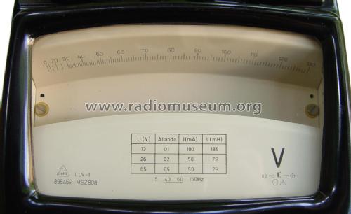 Fénymutatós V mérő - Light pointer V meter LLV-1; GANZ Árammérögyár; G (ID = 2402412) Equipment