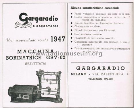 Macchina Bobinatrice GSV/02; Gargaradio; Milano (ID = 2533031) Equipment