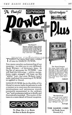 RAFNeutrodyne ; Garod Radio Corp.; (ID = 1415610) Radio