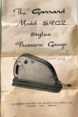 Pickup Stylus Pressure Gauge SPG 2; Garrard Eng. & Mfg. (ID = 3092095) Equipment