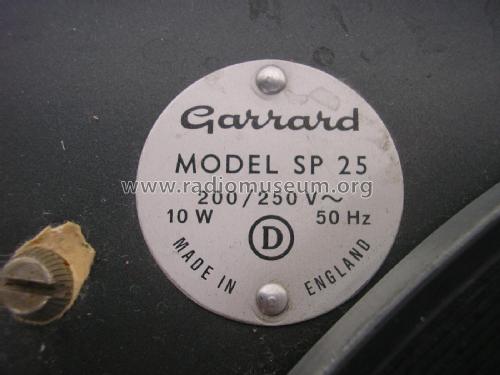 SP25; Garrard Eng. & Mfg. (ID = 1785739) R-Player