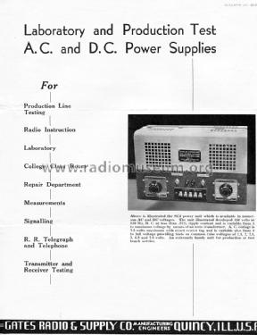 Power Unit SC-4; Gates Radio & Supply (ID = 1626102) Strom-V