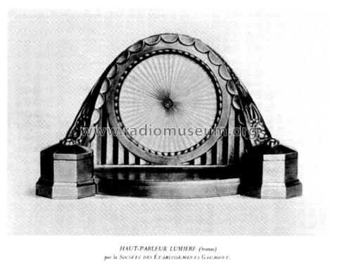 Haut-parleur Lumière Forme Encrier; Gaumont, Radio-Seg; (ID = 2487033) Speaker-P