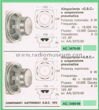 Altoparlanti a Sospensione Pneumatica 125 AF ; GBC; Milano (ID = 3113619) Speaker-P