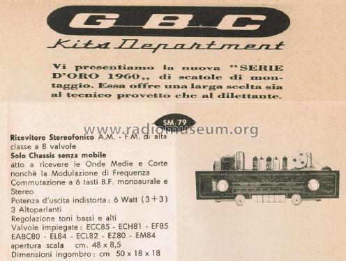 Radioricevitore AM-FM SM/79; GBC; Milano (ID = 2864203) Radio