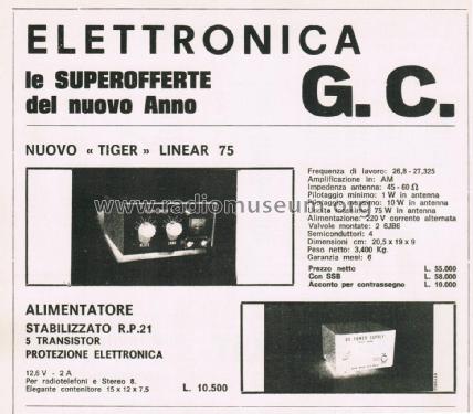 Alimentatore Stabilizzato R.P.21; GC G.C. Elettronica; (ID = 2828235) Power-S