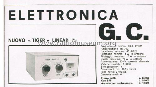 Amplificatore Lineare RF Tiger; GC G.C. Elettronica; (ID = 2842372) Citizen