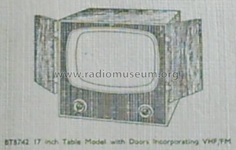 BT8742; GEC, General (ID = 1727982) TV Radio