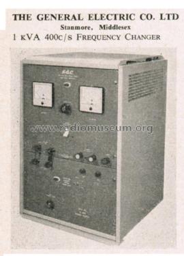 Frequency Changer E190; GEC, General (ID = 2729886) Power-S