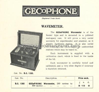 Gecophone BC1385; GEC, General (ID = 2082212) Equipment