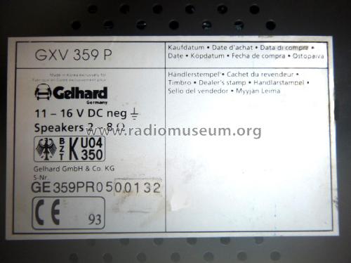 4 Channel High Class Power Amplifier GXV 359P; Gelhard GmbH & Co.KG (ID = 2094658) Ampl/Mixer