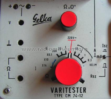 Vario Tester CM 74-12; Gelka, Technológiai (ID = 1003166) Equipment