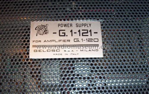 Alimentatore - Power Supply G1/121; Geloso SA; Milano (ID = 1959757) Strom-V