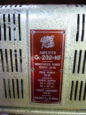 Amplifier G232-HF; Geloso SA; Milano (ID = 1482834) Ampl/Mixer