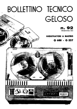 Record G680; Geloso SA; Milano (ID = 1304343) Enrég.-R