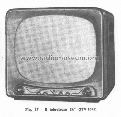 GTV1042 ; Geloso SA; Milano (ID = 402105) Television