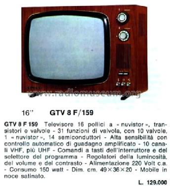 GTV-8F159; Geloso SA; Milano (ID = 2186391) Television