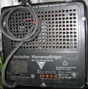 Deutscher Kleinempfänger 1938 DKE38; Grassmann, Peter, (ID = 480443) Radio