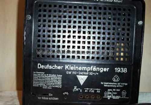 Deutscher Kleinempfänger 1938 DKE38; Grassmann, Peter, (ID = 70507) Radio
