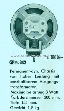 GPM 342; Gemeinschaftserzeugn (ID = 1783863) Speaker-P