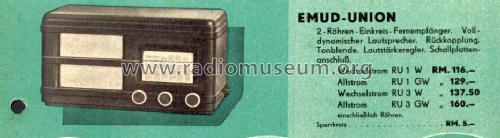 Radio Union 1 ; Emud, Ernst Mästling (ID = 575707) Radio