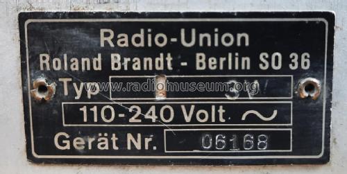 Radio-Union RU3W; Gemeinschaftserzeugn (ID = 2976458) Radio