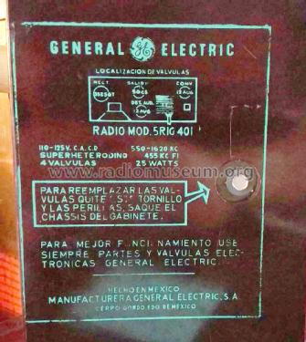 5RIG-401 ; General Electric; (ID = 2515970) Radio