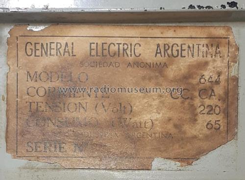 644; General Electric; (ID = 2761571) Radio