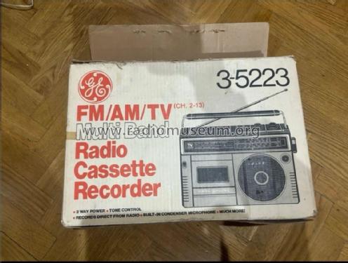 AM/FM Radio Cassette Recorder 3-5223A; General Electric Co. (ID = 3084061) Radio