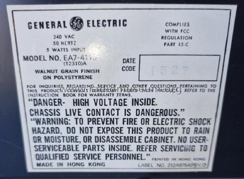 EA7-4110; General Electric- (ID = 2827232) Radio