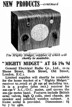 Mighty Midget ; General Electrical (ID = 2010201) Radio