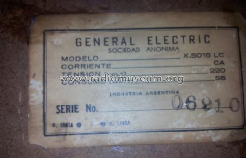 X 5015 LC; General Electric; (ID = 1540344) Radio