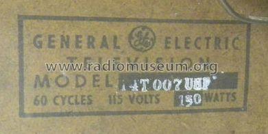 14T007 UHF ; General Electric Co. (ID = 1111844) Television