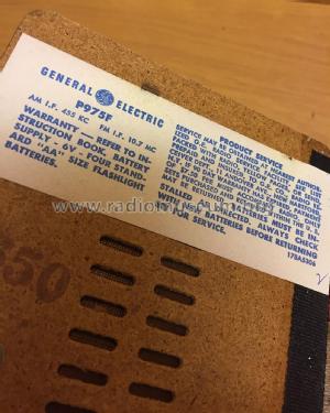 Vintage General Electric Portable Transistor Radio, Model P975F, AM-FM  Bands, 15 Transistors, Made In USA, Circa 1966