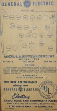 17T2 ; General Electric Co. (ID = 187758) Television