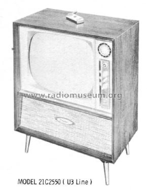 21C2550 Ch= U3 Line; General Electric Co. (ID = 867132) Television