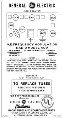 409 ; General Electric Co. (ID = 2953987) Radio