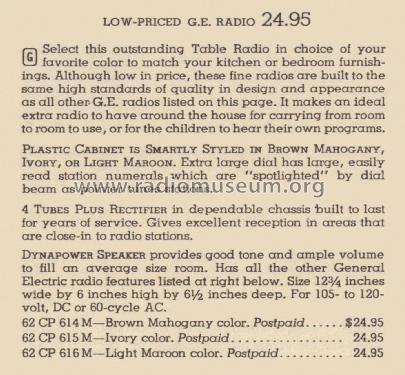 416 ; General Electric Co. (ID = 2040882) Radio