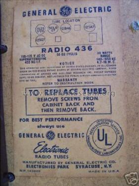 436 ; General Electric Co. (ID = 379448) Radio