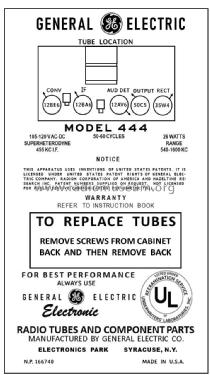 444 ; General Electric Co. (ID = 2784681) Radio