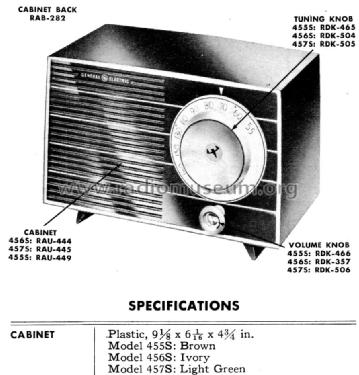 455S ; General Electric Co. (ID = 1125785) Radio