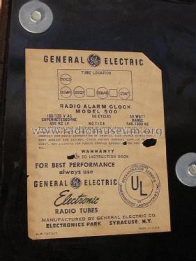 500 ; General Electric Co. (ID = 1235856) Radio