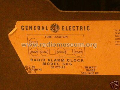 505 Order= 62 CP 655 M ; General Electric Co. (ID = 347068) Radio