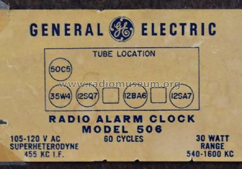 506 ; General Electric Co. (ID = 2689322) Radio