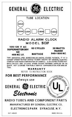 513F ; General Electric Co. (ID = 2808132) Radio