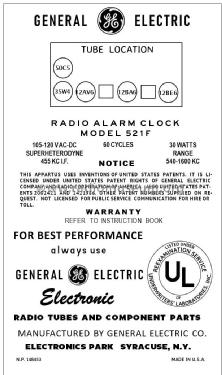 521F ; General Electric Co. (ID = 2785897) Radio