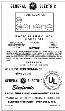 522 ; General Electric Co. (ID = 2785899) Radio