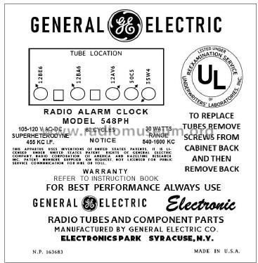 548 ; General Electric Co. (ID = 2785901) Radio