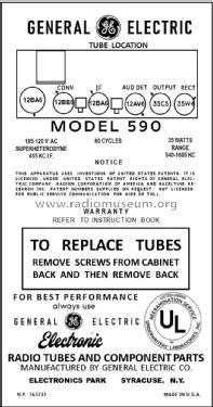 590 ; General Electric Co. (ID = 2916154) Radio